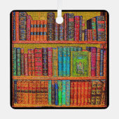 Bibliotheekboeken Metalen Ornament (Voorkant)