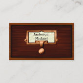 Bibliotheekboeken Schrijver boekhouder Houten Visitekaartje (Voorkant)