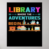 Bibliotheekboeken waar het avontuur begint poster (Voorkant)