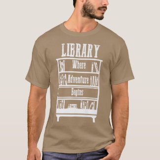 Bibliotheekboeken waar het avontuur begint t-shirt
