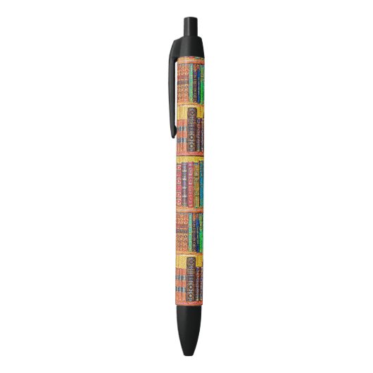Bibliotheekboeken Zwarte Inkt Pen (Top (Verticaal))