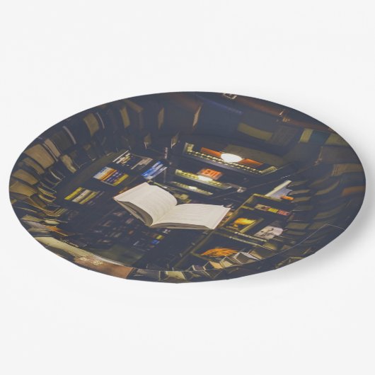 Bibliotheekboekhouders Boek openen Boek lezen Papieren Bordje (Gekanteld)