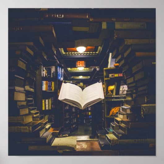 Bibliotheekboekhouders Boek openen Boek lezen Poster (Voorkant)