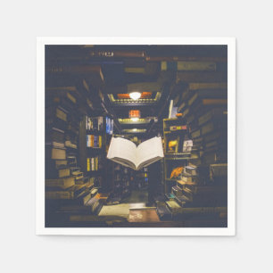 Bibliotheekboekhouders Boek openen Boek lezen Servet