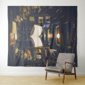 Bibliotheekboekhouders Boek openen Boek lezen Wandkleed (In Situ (horizontaal))