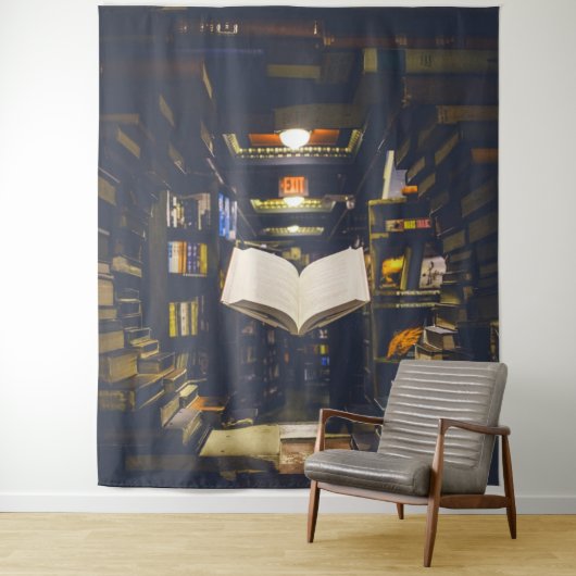 Bibliotheekboekhouders Boek openen Boek lezen Wandkleed (In situ)