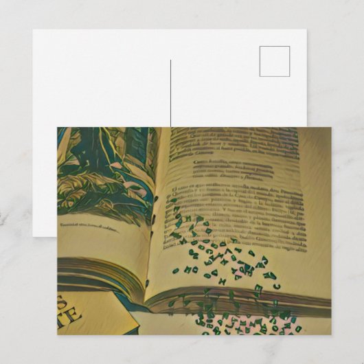 Bibliotheekcadeau Briefkaart (Voorkant / Achterkant)