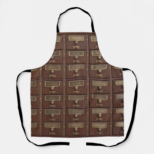  bibliotheekcatalogusbakens schort (Voorkant)