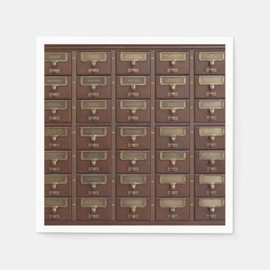 bibliotheekcatalogusbakens servet (Voorkant)