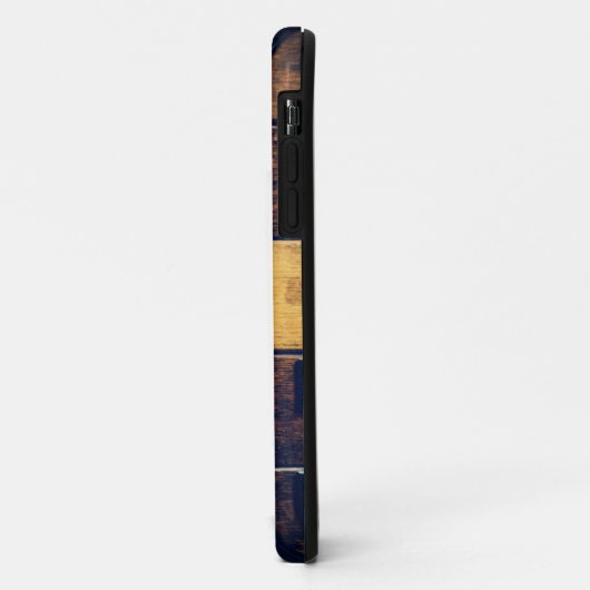  bibliotheekcataloguskast met bruin hout Case-Mate iPhone case (Achterkant/links)