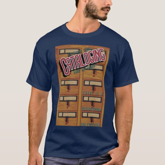 Bibliotheekcatalogusposter T-shirt (Voorkant)