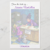 Bibliotheekcheque speciaal aangepast briefpapier (Voorkant)