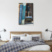 Bibliotheekdatumstempel Canvas Afdruk (Insitu (Slaapkamer))