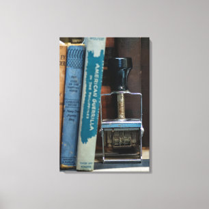 Bibliotheekdatumstempel Canvas Afdruk