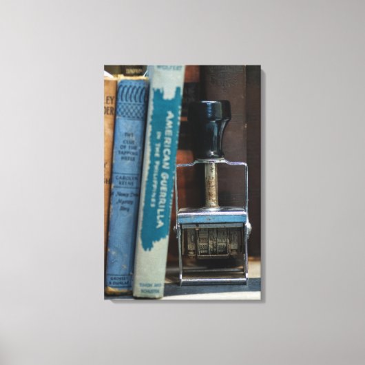 Bibliotheekdatumstempel Canvas Afdruk (Voorkant)