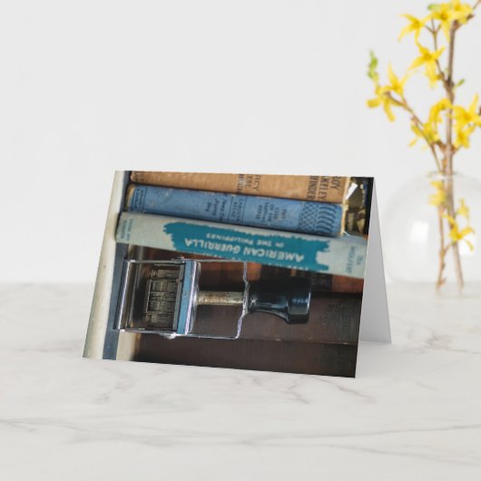 Bibliotheekdatumstempel Kaart (Gele Bloem)