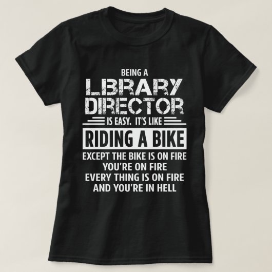 Bibliotheekdirecteur T-shirt (Design voorkant)