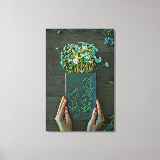 bibliotheekillustraties canvas afdruk (Voorkant)
