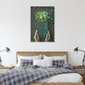 bibliotheekillustraties canvas afdruk (Insitu (Slaapkamer))