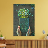 bibliotheekillustraties canvas afdruk (Insitu (Woonkamer))