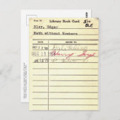 Bibliotheekkaart 510 Wiskunde zonder nummers Briefkaart (Voorkant / Achterkant)