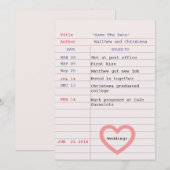 Bibliotheekkaart Bewaar De Datum Save The Date (Voorkant / Achterkant)