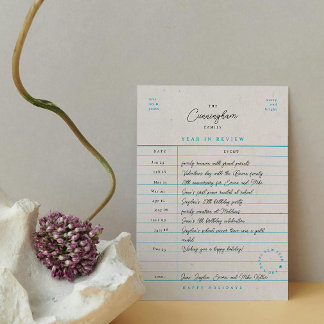 Bibliotheekkaart Jaaroverzicht Plat Kerstkaart