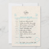 Bibliotheekkaart Jaaroverzicht Platte Kerstkaart (Voorkant)