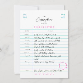 Bibliotheekkaart Jaaroverzicht Platte Kerstkaart