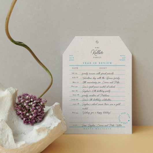 Bibliotheekkaart Jaaroverzicht Platte Kerstkaart