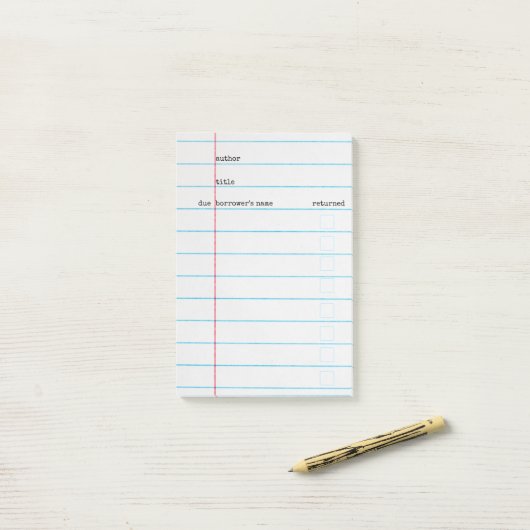 Bibliotheekkaart Post-it Post-it® Notes (Op bureau)