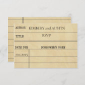 Bibliotheekkaart | RSVP-reactiekaart RSVP Kaartje (Voorkant / Achterkant)