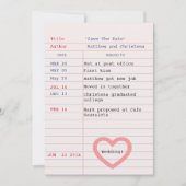 Bibliotheekkaart save the date (Voorkant)