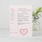 Bibliotheekkaart save the date (Staand voorkant)