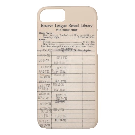 bibliotheekkaartbehuizing Case-Mate iPhone case (Achterkant)