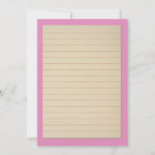 Bibliotheekkaartengradatie Roze boek uitnodigen Kaart (Achterkant)