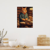 bibliotheekkat #10 poster (Keuken)