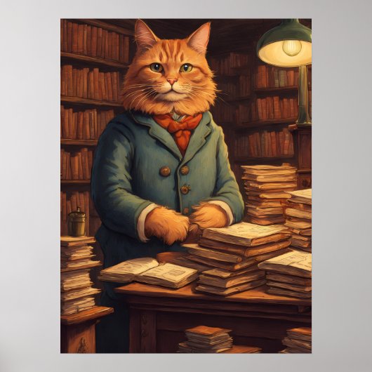bibliotheekkat #10 poster (Voorkant)