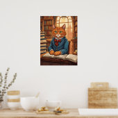 bibliotheekkat #11 poster (Keuken)