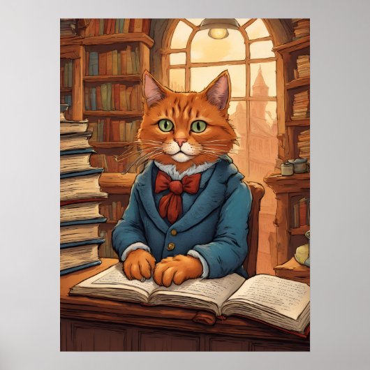 bibliotheekkat #11 poster (Voorkant)