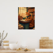 bibliotheekkat #14 poster (Keuken)