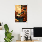 bibliotheekkat #14 poster (Thuiskantoor)