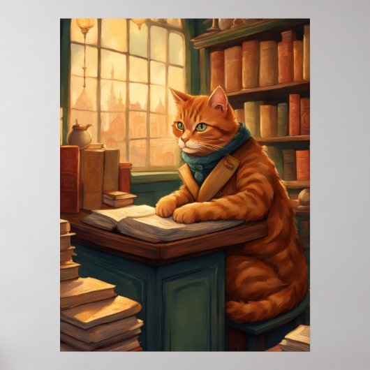 bibliotheekkat #14 poster (Voorkant)