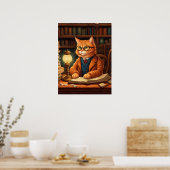 bibliotheekkat #15 poster (Keuken)
