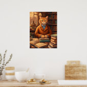 bibliotheekkat #16 poster (Keuken)