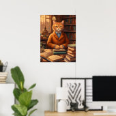 bibliotheekkat #16 poster (Thuiskantoor)