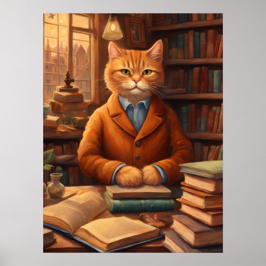 bibliotheekkat #16 poster (Voorkant)