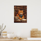 bibliotheekkat #17 poster (Keuken)