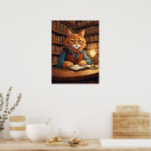 bibliotheekkat #18 poster (Keuken)