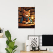 bibliotheekkat #18 poster (Thuiskantoor)